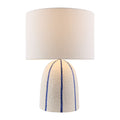 Modern European furniture - Vertical Lined Ceramic Table Lamp - www.oroatrade.com