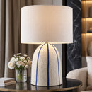 Modern European furniture - Vertical Lined Ceramic Table Lamp - www.oroatrade.com