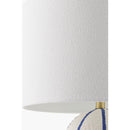 Modern European furniture - Vertical Lined Ceramic Table Lamp - www.oroatrade.com