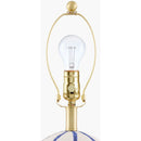 Modern European furniture - Vertical Lined Ceramic Table Lamp - www.oroatrade.com