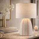 Modern European furniture - Vertical Lined Ceramic Table Lamp - www.oroatrade.com