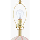 Modern European furniture - Vertical Lined Ceramic Table Lamp - www.oroatrade.com