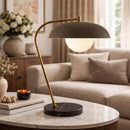 Hospitality furniture - Glass Shade Sloped Table Lamp - www.oroatrade.com