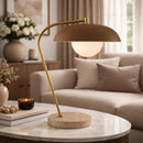 Hospitality furniture - Glass Shade Sloped Table Lamp - www.oroatrade.com