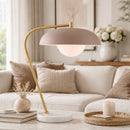 Hospitality furniture - Glass Shade Sloped Table Lamp - www.oroatrade.com