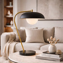 Hospitality furniture - Glass Shade Sloped Table Lamp - www.oroatrade.com