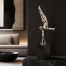 Modern European furniture - Antiqued Iron Handstand Sculpture - www.oroatrade.com