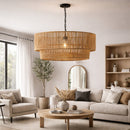 Modern European furniture - Paper Rope 2-Tier Pendant Lamp - www.oroatrade.com