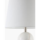 Hospitality furniture - Cream Linen Marble Table Lamp - www.oroatrade.com
