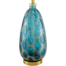 Hospitality furniture - Hand-painted Blue Glass Table Lamp - www.oroatrade.com