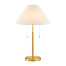 Hospitality furniture - White Linen Gold Table Lamp - www.oroatrade.com