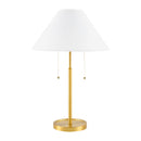 Hospitality furniture - White Linen Gold Table Lamp - www.oroatrade.com