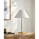 Hospitality furniture - White Linen Gold Table Lamp - www.oroatrade.com