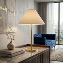 Hospitality furniture - White Linen Gold Table Lamp - www.oroatrade.com