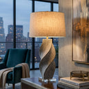 Modern European furniture - Twisted Ceramic Accent Table Lamp - www.oroatrade.com