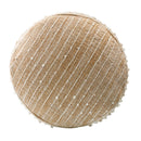 Contract furniture - Beaded Beige Outdoor Pouf - www.oroatrade.com