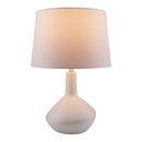 Modern European furniture - Ceramic White Linen Table Lamp - www.oroatrade.com