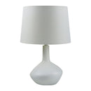 Modern European furniture - Ceramic White Linen Table Lamp - www.oroatrade.com