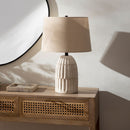 Hospitality furniture - White Linen Accent Table Lamp - www.oroatrade.com