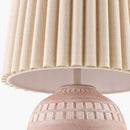 Modern European furniture - Ceramic Fluted Linen Table Lamps (2) - www.oroatrade.com