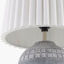Modern European furniture - Ceramic Fluted Linen Table Lamps (2) - www.oroatrade.com