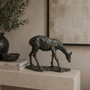 Modern European furniture - Antiqued Iron Deer Sculpture - www.oroatrade.com