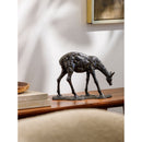 Modern European furniture - Antiqued Iron Deer Sculpture - www.oroatrade.com