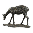 Modern European furniture - Antiqued Iron Deer Sculpture - www.oroatrade.com