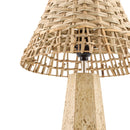 Modern European furniture - Braided Rattan Travertine Table Lamp - www.oroatrade.com