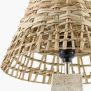 Modern European furniture - Braided Rattan Travertine Table Lamp - www.oroatrade.com