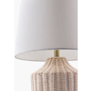 Hospitality furniture - White Rattan Accent Table Lamp - www.oroatrade.com