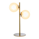 Hospitality furniture - Dual White Glass Table Lamp - www.oroatrade.com
