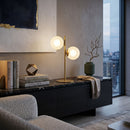 Hospitality furniture - Dual White Glass Table Lamp - www.oroatrade.com