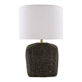 Modern European furniture - Rattan Base Linen Table Lamp  - www.oroatrade.com
