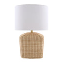 Modern European furniture - Rattan Base Linen Table Lamp  - www.oroatrade.com