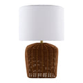 Modern European furniture - Rattan Base Linen Table Lamp  - www.oroatrade.com