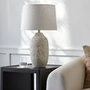 Contract furniture - Rustic White Ceramic Table Lamp - www.oroatrade.com