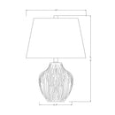 Contract furniture - Chrome White Ceramic Table Lamp - www.oroatrade.com