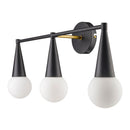 Contract furniture - Conical Black 3-Light Wall Lamp - www.oroatrade.com
