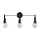 Contract furniture - Conical Black 3-Light Wall Lamp - www.oroatrade.com