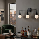 Contract furniture - Conical Black 3-Light Wall Lamp - www.oroatrade.com
