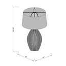 Contract furniture - Glazed Gray Ceramic Table Lamp - www.oroatrade.com