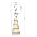 Hospitality furniture - Hourglass Rattan Accent Floor Lamp - www.oroatrade.com