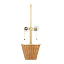 Contract furniture - Geometrical Rattan Layer Floor Lamp - www.oroatrade.com