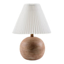 Contract furniture - Pleated White Linen Table Lamp - www.oroatrade.com