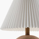 Contract furniture - Pleated White Linen Table Lamp - www.oroatrade.com