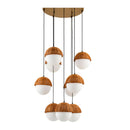 Hospitality furniture - White Glass Sphere 9-Light Chandelier - www.oroatrade.com