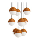 Hospitality furniture - White Glass Sphere 9-Light Chandelier - www.oroatrade.com