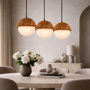 Hospitality furniture - White Glass Sphere 3-Light Chandelier - www.oroatrade.com