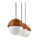 Hospitality furniture - White Glass Sphere 3-Light Chandelier - www.oroatrade.com